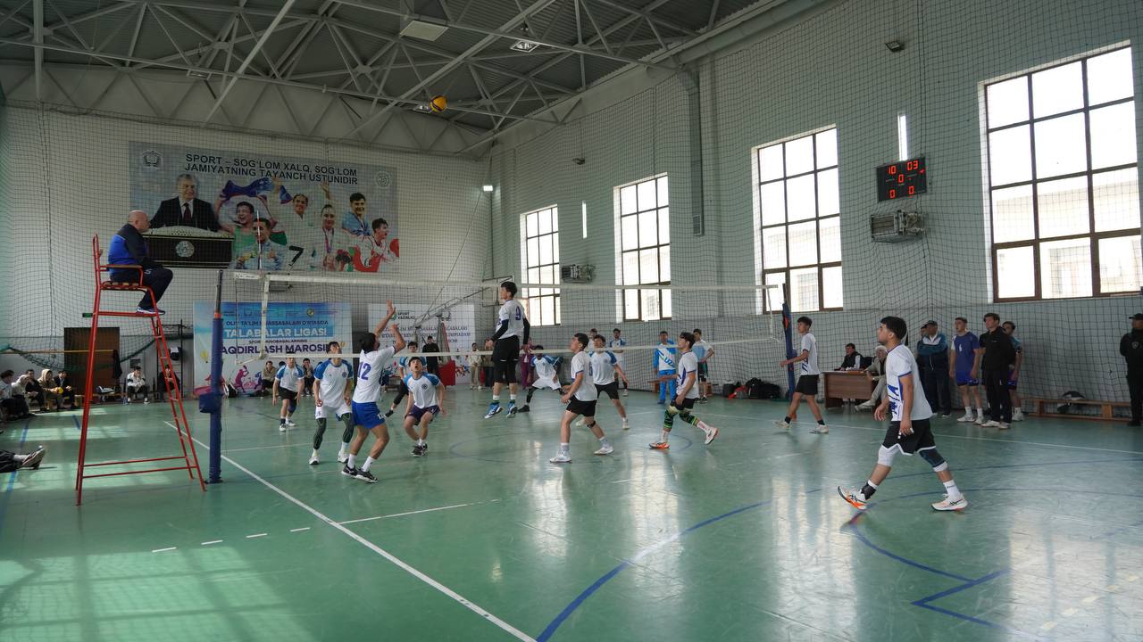 Photo report from volleyball matches at Uzbekistan State World Languages University